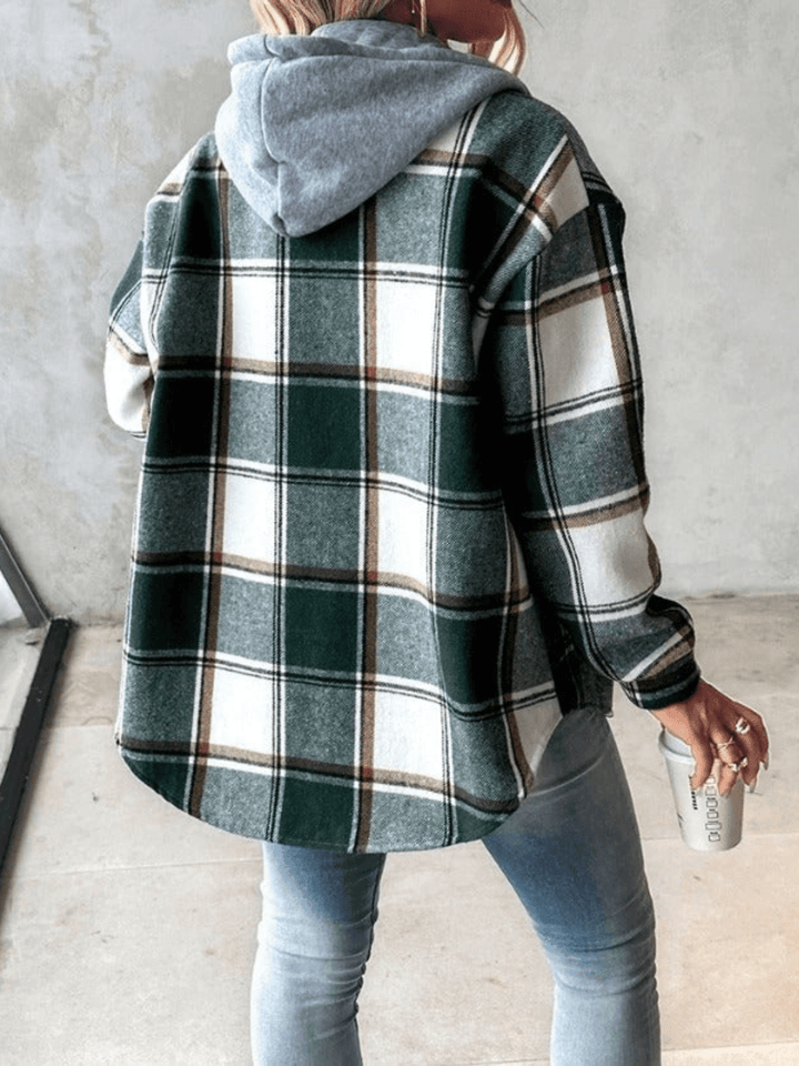 Karierter Hoodie für Damen