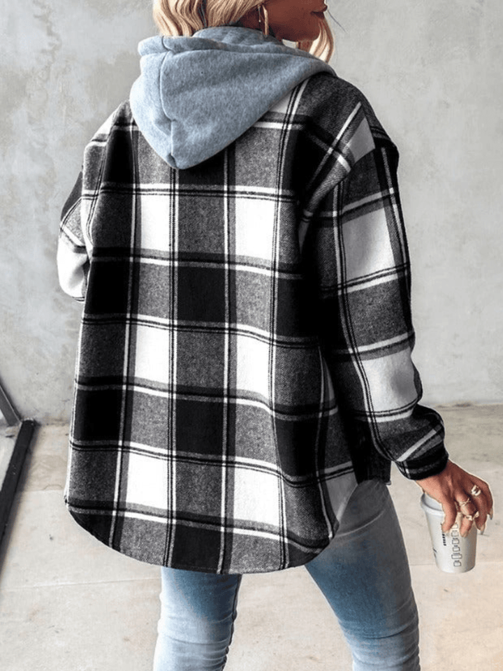 Karierter Hoodie für Damen