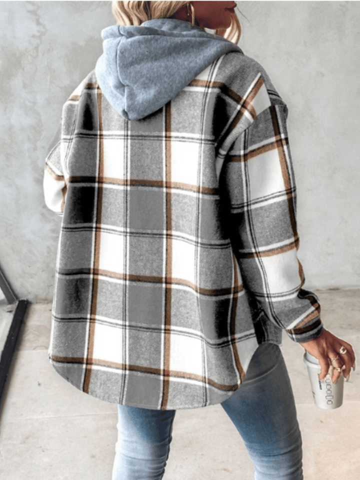 Karierter Hoodie für Damen