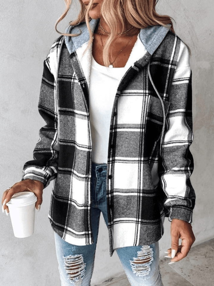 Karierter Hoodie für Damen