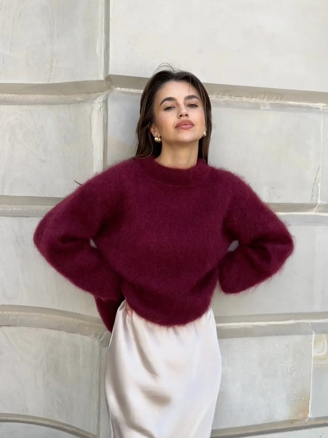 Eleganter Mohair-Pullover für Damen – Bequem und Stilvoll