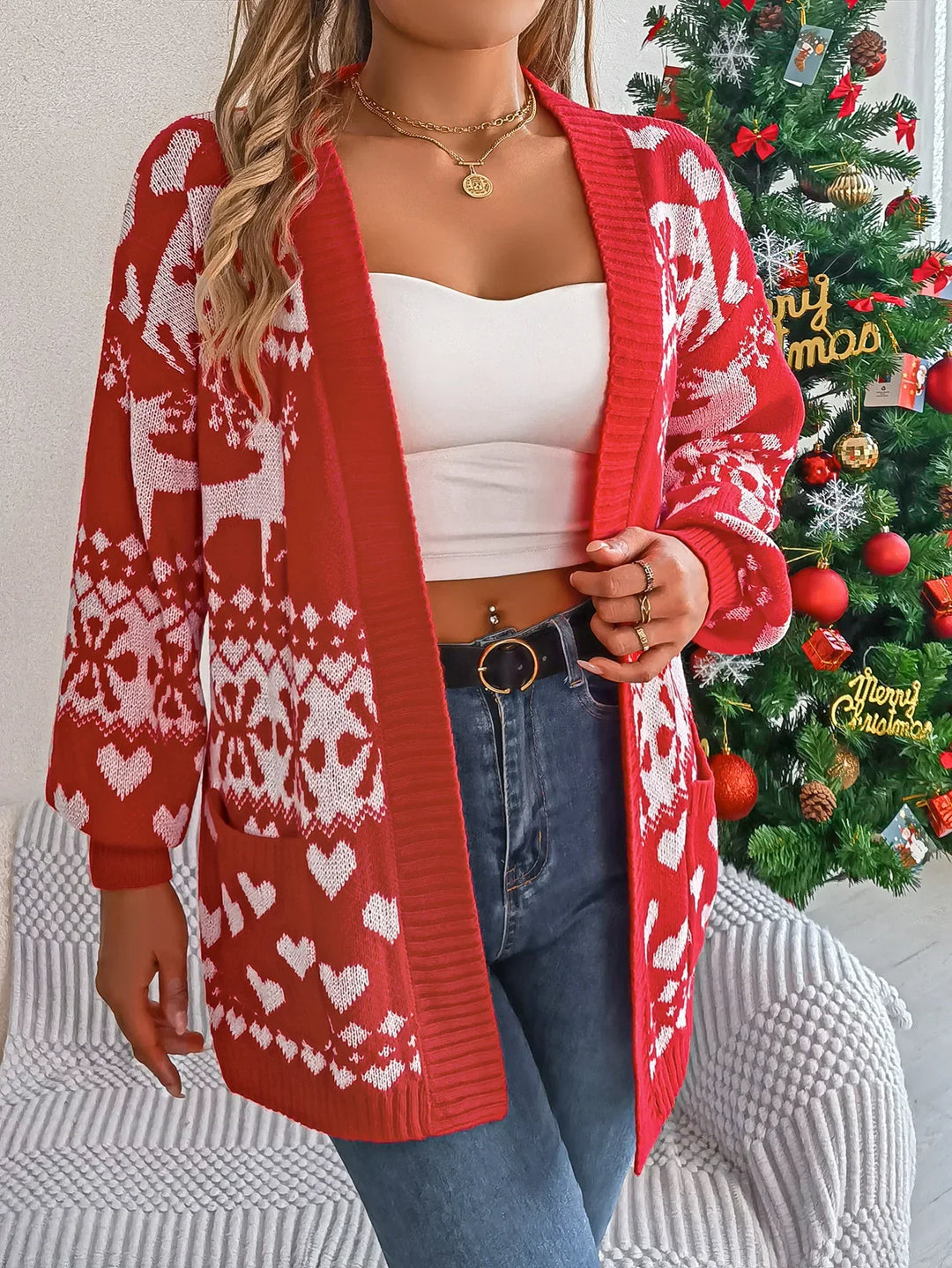 Festlicher Weihnachtscardigan für Damen