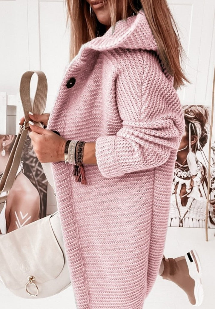 Locker geschnittener Kapuzen-Cardigan für Damen