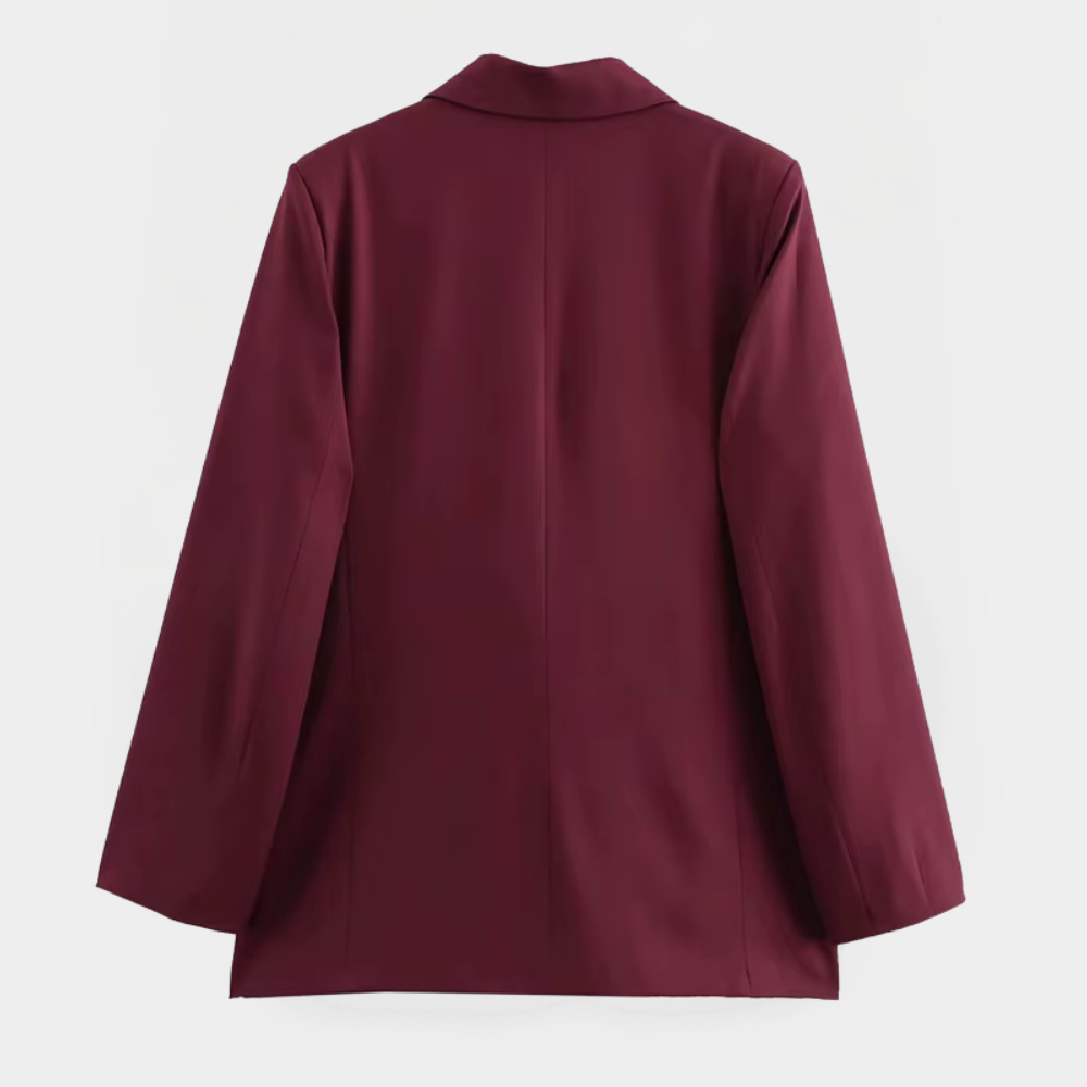 Bordeauxroter Blazer mit klassischem Revers