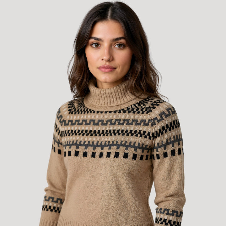 Oversized Damenpullover im Fair Isle Design – Chunky Strick für den Winter