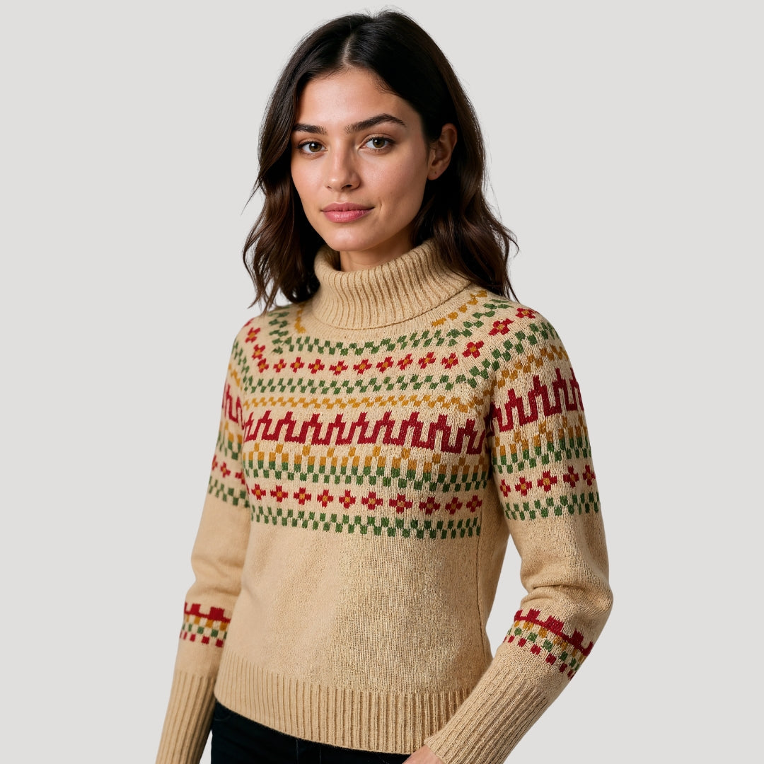Oversized Damenpullover im Fair Isle Design – Chunky Strick für den Winter