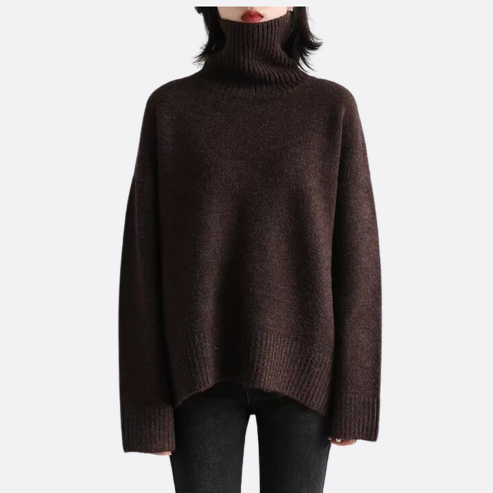 Frauen Oversized Rollkragenpullover für warme Tage