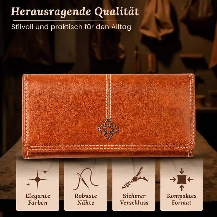 Leder-Clutch Valenne