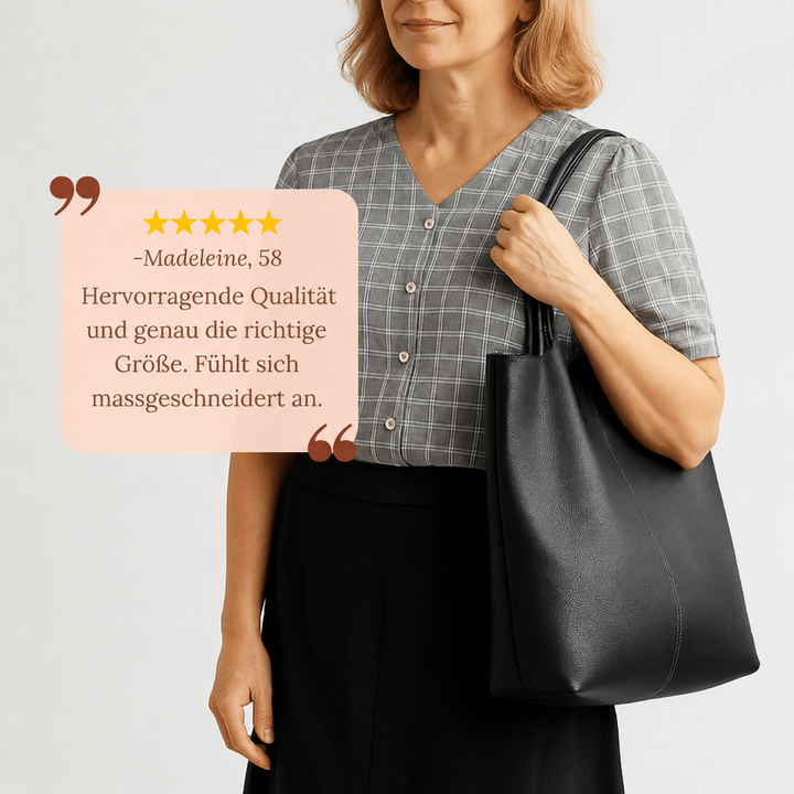 Strukturierte Ledertasche Albora