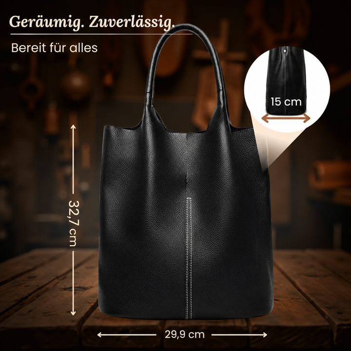 Strukturierte Ledertasche Albora