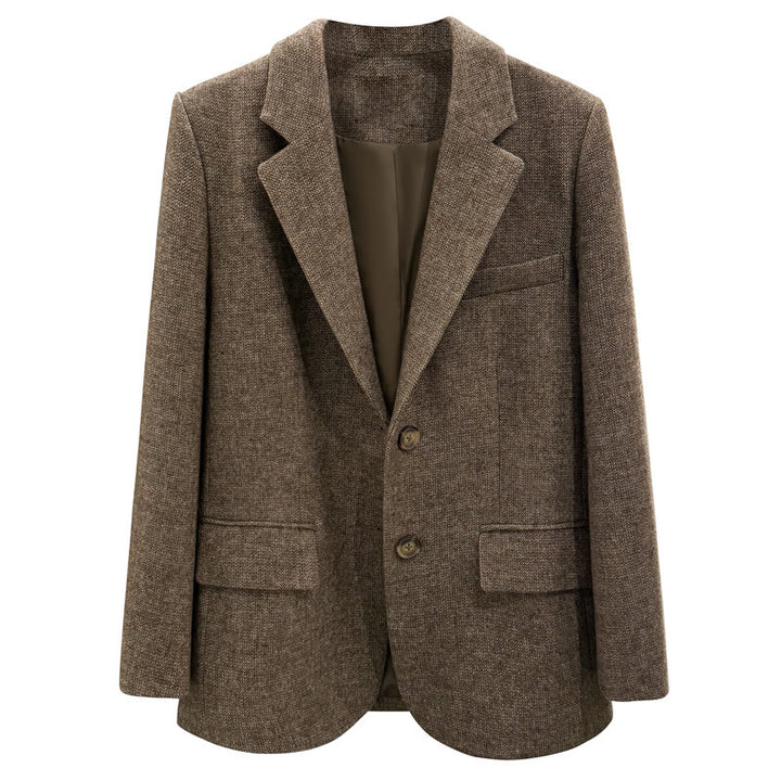Ein klassischer Wollblazer mit Reverskragen