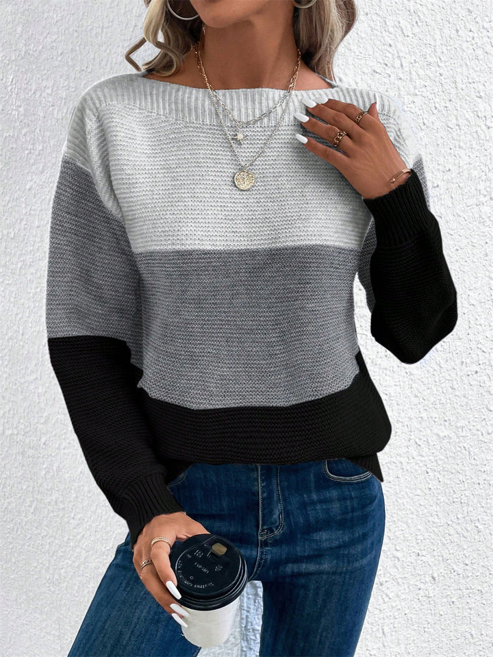 Women'S Color-Block Sweater Top