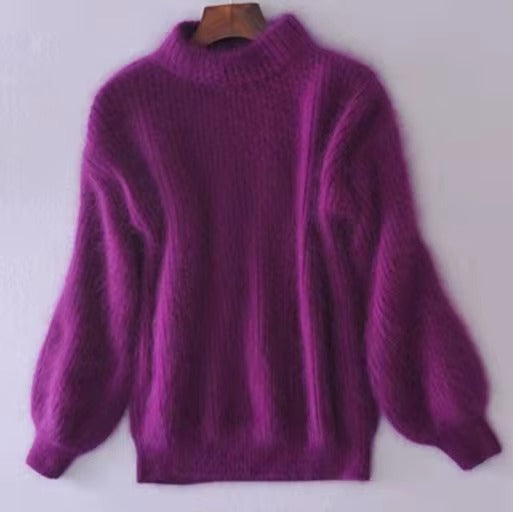 Frauen Lässiger Strickpullover